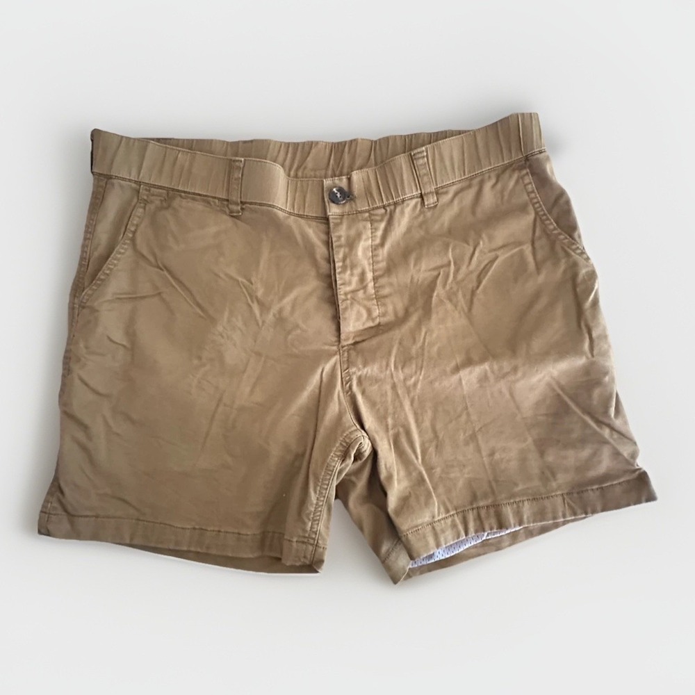 Woof Shorts Mens Large Tan Commando Freeball Chino Mesh Lined Preppy